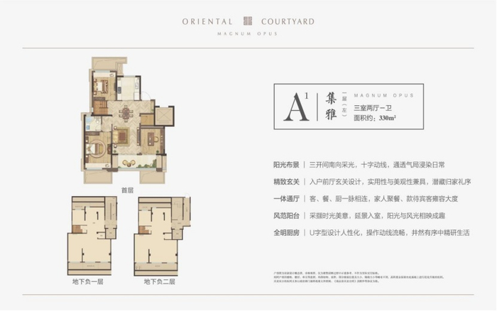 （建面约330㎡户型图，图片由开发商提供，央广网发）