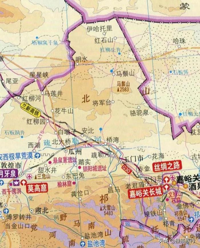 甘肃北山地图图片