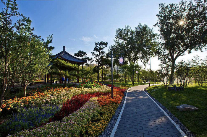 图为东便门漕运码头公园资料图