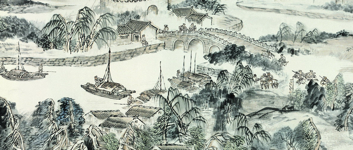 图为《古运回望图》——大通桥篇