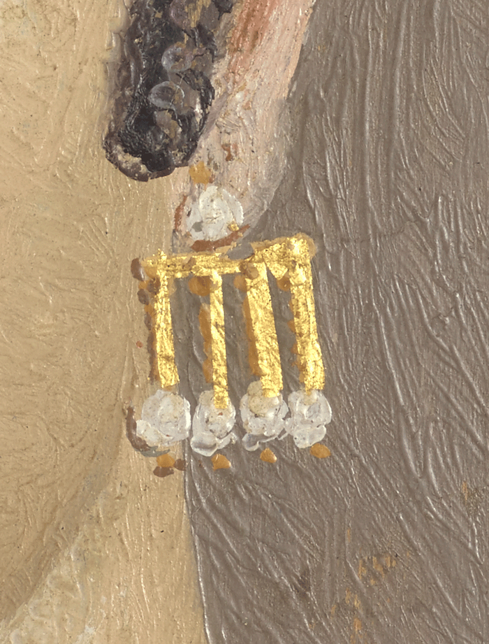 《一个女性木乃伊肖像画》（细节）