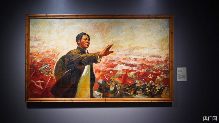 展出画作。（央广网记者 官文清摄）