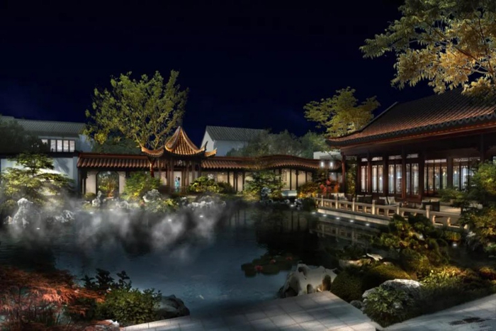 （项目景观效果图，艾绿蓝城桃李春风提供，央广网发）