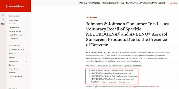 截自强生全球官网