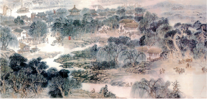 （《古运回望图》杨柳青段）