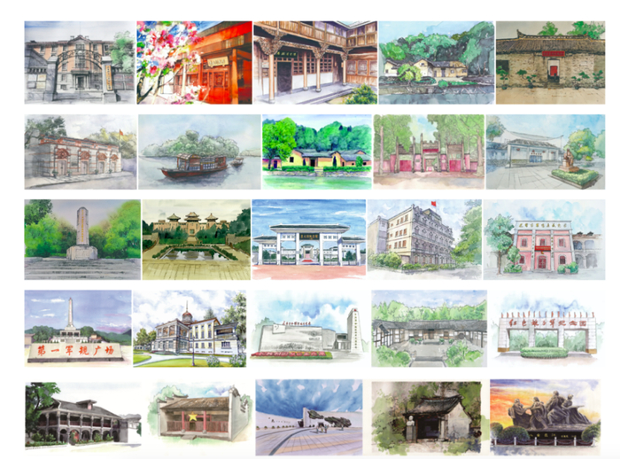 《人间正道是沧桑：百年红色印迹手绘本》