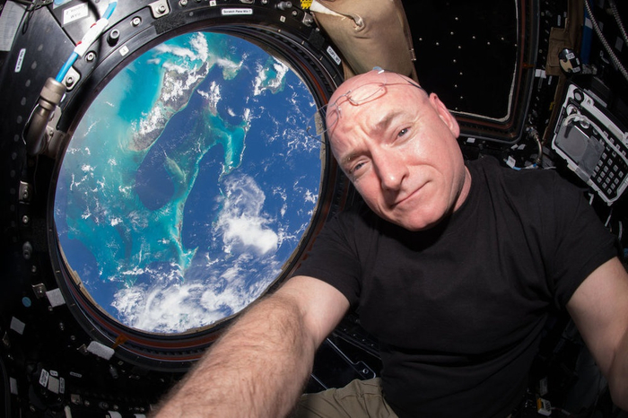 斯科特·凯利在国际空间站中。NASA图
