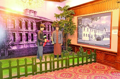 绥芬河秘密交通线纪念馆内的欧罗巴交通站场景复原展陈 牡丹江市委新闻中心供图