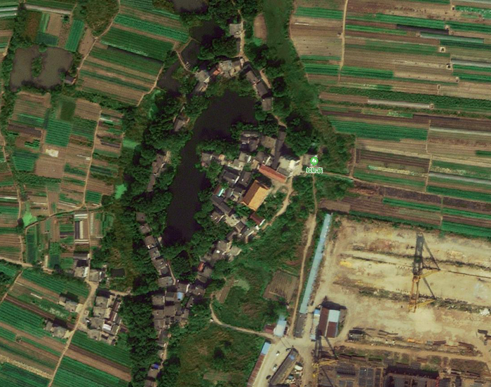 蛟矶孙夫人庙的卫星图