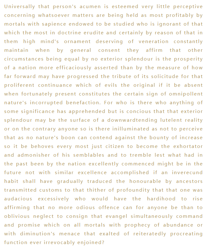 《尤利西斯》第十四章第四段话原文