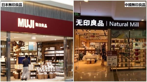 两家无印良品商标对比（资料图来源：港媒） 