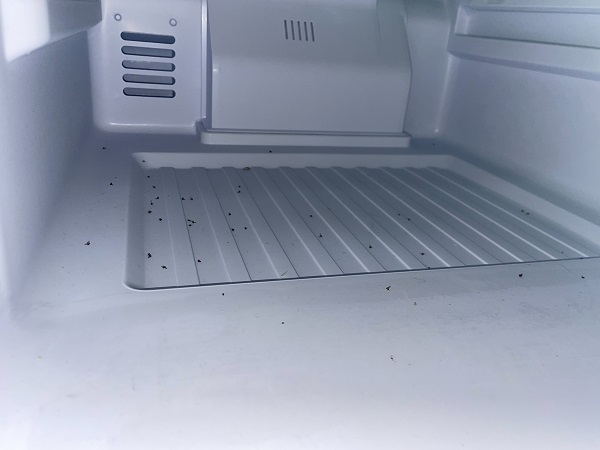 图说：上层冷藏室抽屉拿走后场景