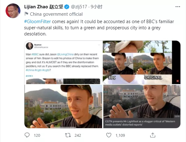 赵立坚推特截图