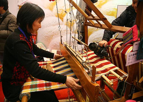 （老粗布，国家级非物质文化—鲁锦）