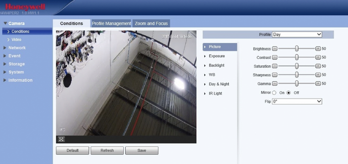对比发现，霍尼韦尔“Performance”监控摄像头使用的是大华内置软件界面的微缩定制版本 IPVM截图