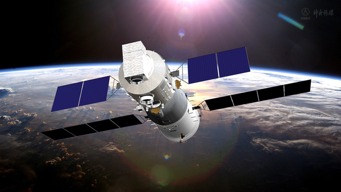 神舟五号载人飞船太空模拟图
