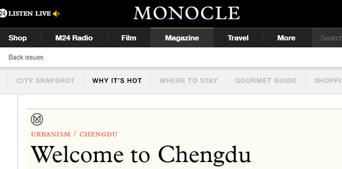 《MONOCLE》杂志（6月号）文章截图