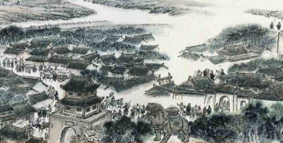 （《古运回望图》沧州段）