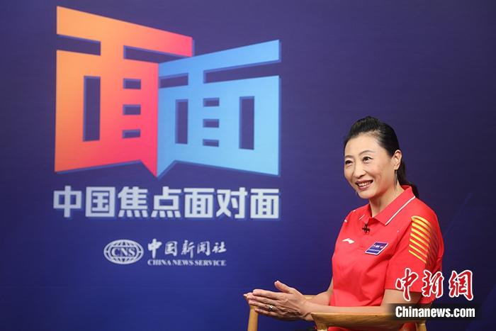 中新社“中国焦点面对面”专访雅典、北京两届羽毛球奥运冠军、世界羽联名人堂成员张宁。中新社记者 蒋启明 摄