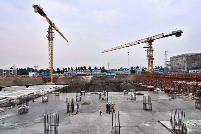 沃森创新疫苗产业园施工现场。新京报记者 陶冉 摄