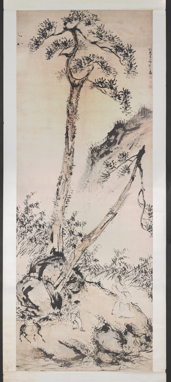 清高其佩《松荫牧马》台北故宫博物院藏