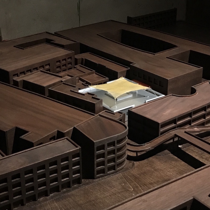 吉本岗艺术中心建筑模型，展览现场