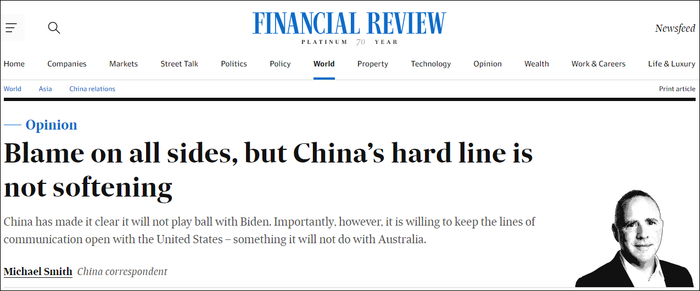 《澳大利亚金融评论报》报道截图