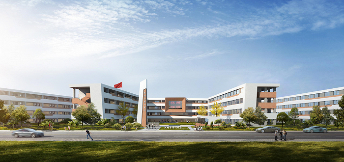 昆一中滇池半山校区重要景观效果图