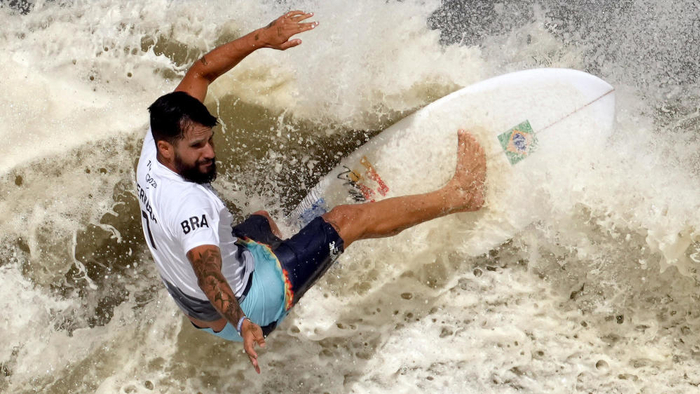 伊塔洛·费雷拉在比赛中新华社图