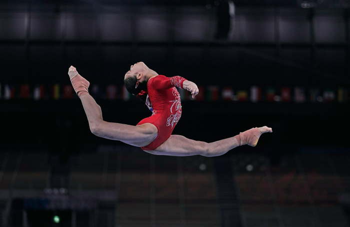 芦玉菲在比赛中。