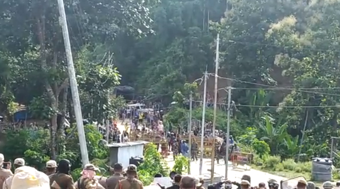 冲突现场（图自阿萨姆邦首席部长社交媒体）