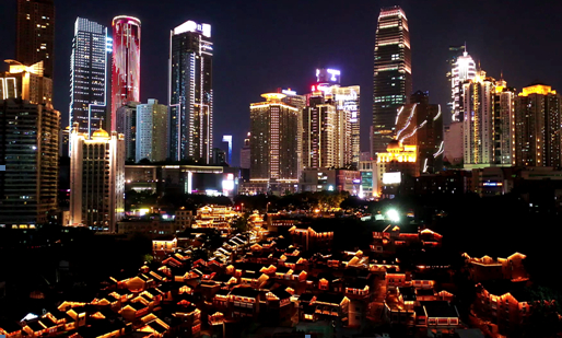 全景实景灯光图片。图片来源：景区供图