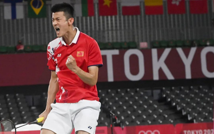 ▲谌龙挺进男单半决赛。图/新华社