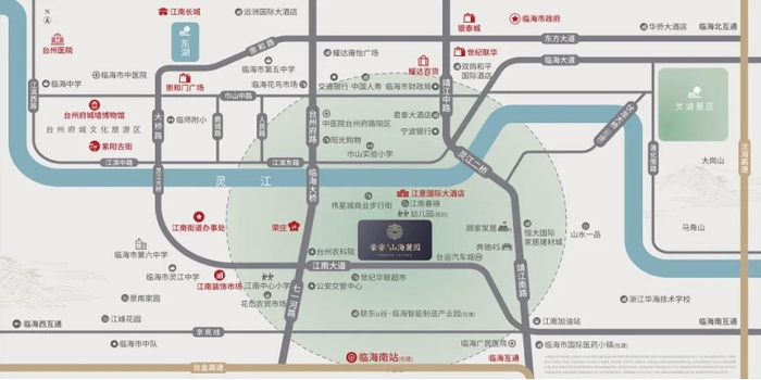 （区位图，荣安·山海麓园供图，央广网发）