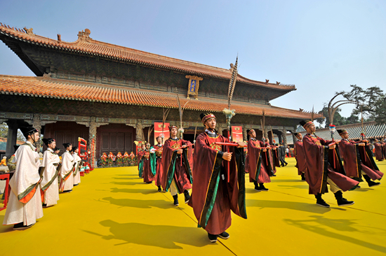     祭孔大典现场 杨国庆/摄