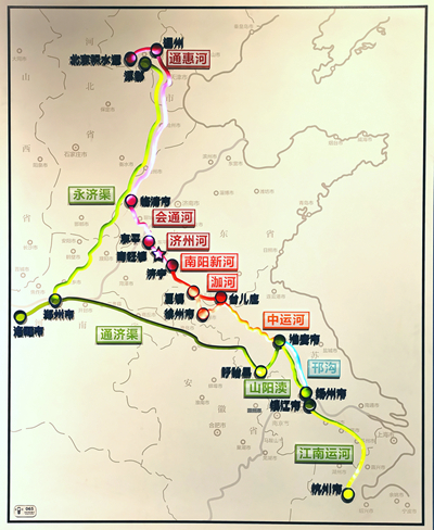     中国大运河示意图