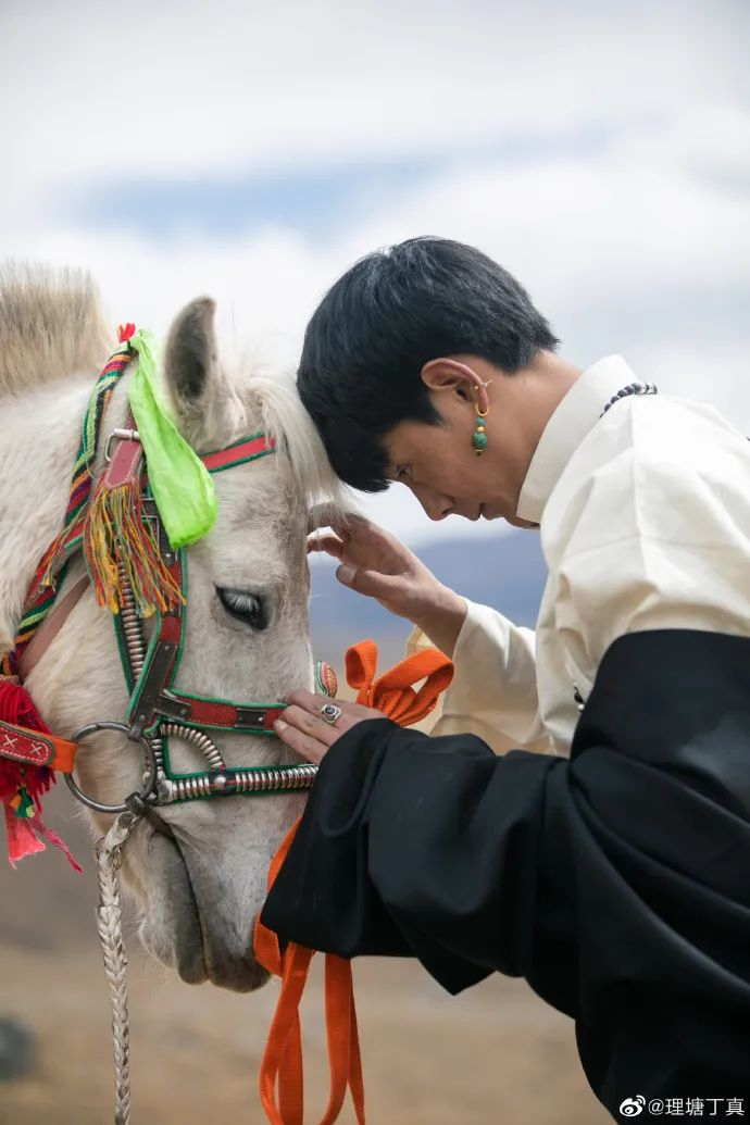丁真最在意的小马珍珠 图片来源：丁真微博
