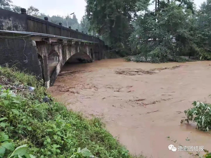 ▲盈江县铜壁关乡暴雨导致洪涝灾害