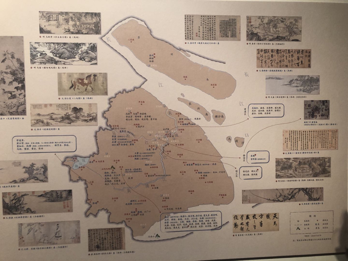 上海地区历代书画人物示意图