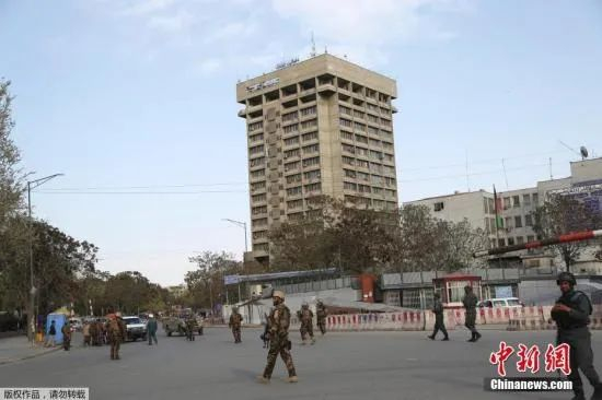 资料图：阿富汗首都喀布尔的电信和信息技术部大楼。