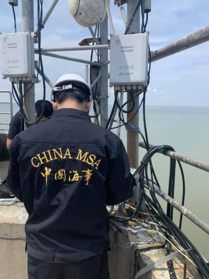 上海航标处升级鸡骨礁灯塔（央广网发 受访者供图）