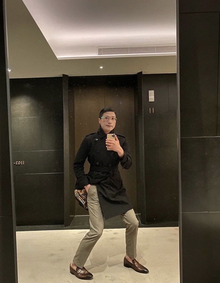 ▲“人类高质量男性”本人自拍。图/徐某根的社交媒体账号