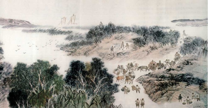 （《古运回望图》济宁段运河，企业供图，央广网发）