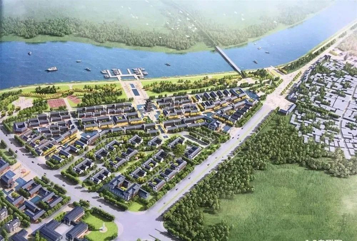 白鸽湖商埠文化园地处湖镇江滨路以北,白鸽湖堤防以南,是一个集酒店