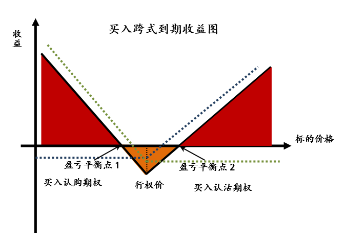 图1：买入跨式策略到期收益图