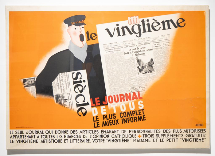 《二十世纪》报的招贴画《所有人的报纸》1934招贴画埃尔热画室