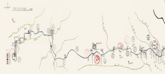 （《重游运河图》部分节选，企业供图，央广网发）