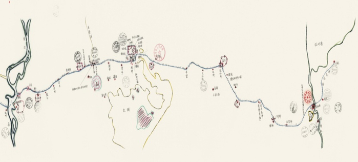 （《重游运河图》部分节选，企业供图，央广网发）