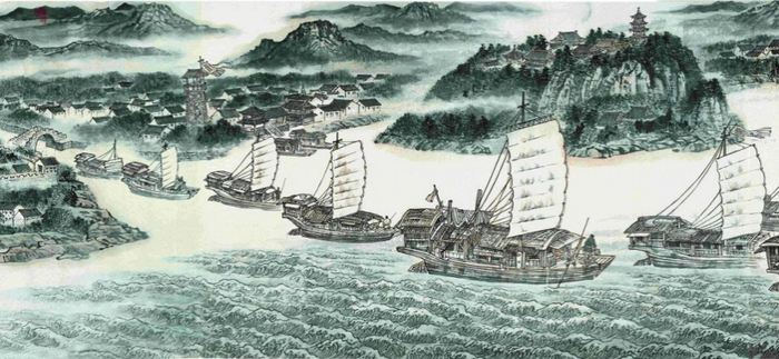 （《古运回望图》镇江段，企业供图，央广网发）