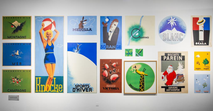 埃尔热的平面作品，展览现场